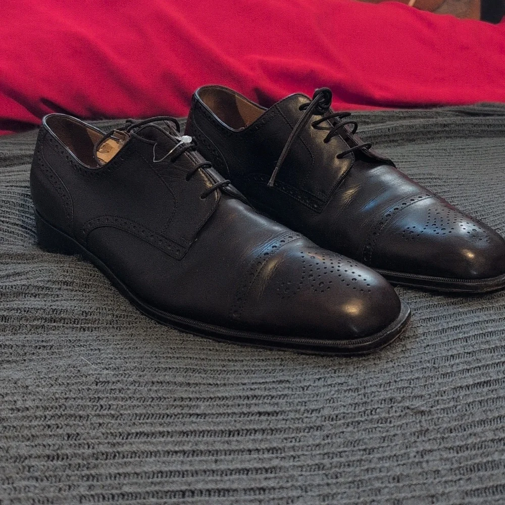 Bally Dark Brown‎ Leather Oxfords Shoes Size 13 (1400.00 MSRP)